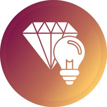 Gem Creative Element for Interface Projects Glyph Gradient Button vector