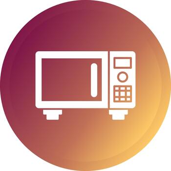 Microwave Creative Element for Interface Projects Glyph Gradient Button vector
