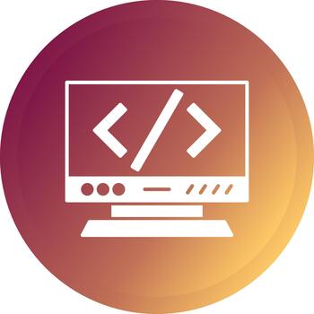 Programming Creative Element for Interface Projects Glyph Gradient Button vector