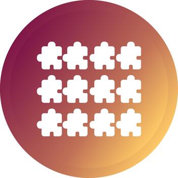Puzzle Creative Element for Interface Projects Glyph Gradient Button vector