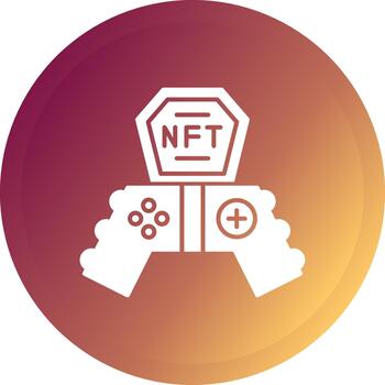Gam Fillede Creative Element for Interface Projects Glyph Gradient Button vector