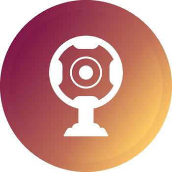 Webcam Creative Element for Interface Projects Glyph Gradient Button vector