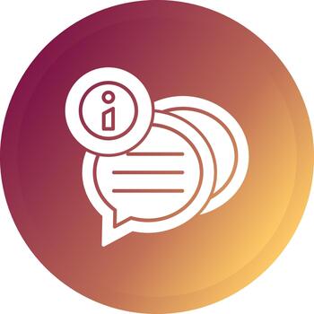Chat Creative Element for Interface Projects Glyph Gradient Button vector