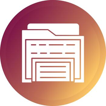 Folder Creative Element for Interface Projects Glyph Gradient Button vector