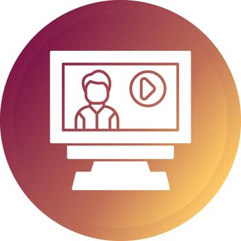 Creative Element for Interface Projects Glyph Gradient Button vector