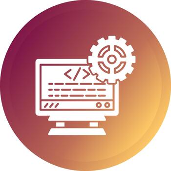 Web Development Creative Element for Interface Projects Glyph Gradient Button vector