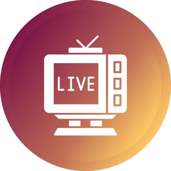 Live Creative Element for Interface Projects Glyph Gradient Button vector