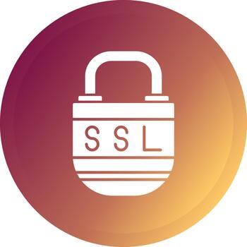 Ssl Creative Element for Interface Projects Glyph Gradient Button vector