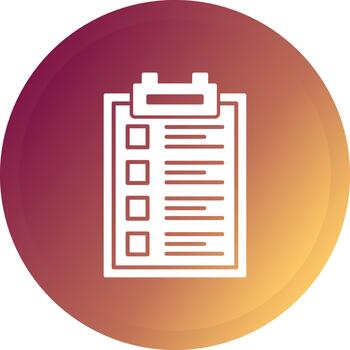 Checklist Creative Element for Interface Projects Glyph Gradient Button vector