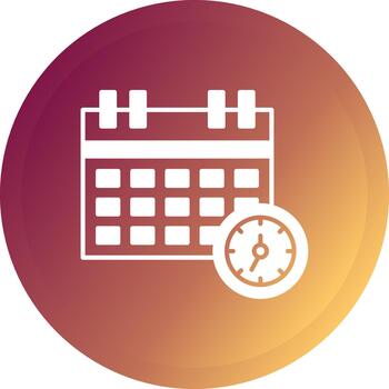 Deadline Creative Element for Interface Projects Glyph Gradient Button vector