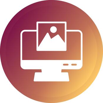 Picture Creative Element for Interface Projects Glyph Gradient Button vector