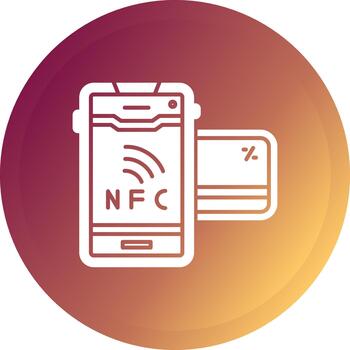 Nfc Creative Element for Interface Projects Glyph Gradient Button vector