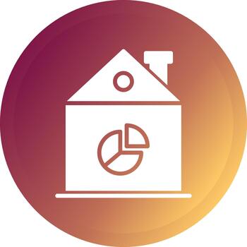 Pie Chart Creative Element for Interface Projects Glyph Gradient Button vector