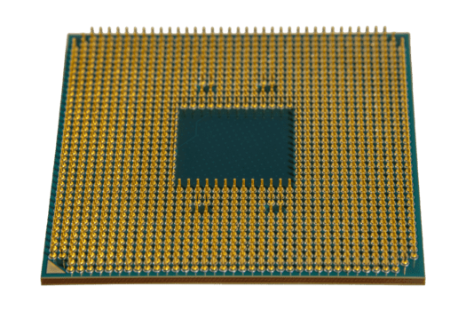 Prozessor Zentralprozessor zentral wird bearbeitet Einheit Mikrochip Gold Kontakte Stift Gitter Array Hardware- png