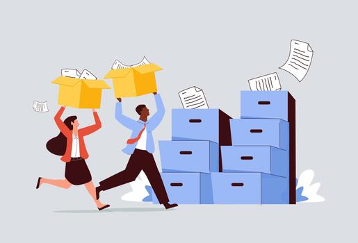 Data storage abstract concept illustration set. Cloud based engine, cloud-native software development vector