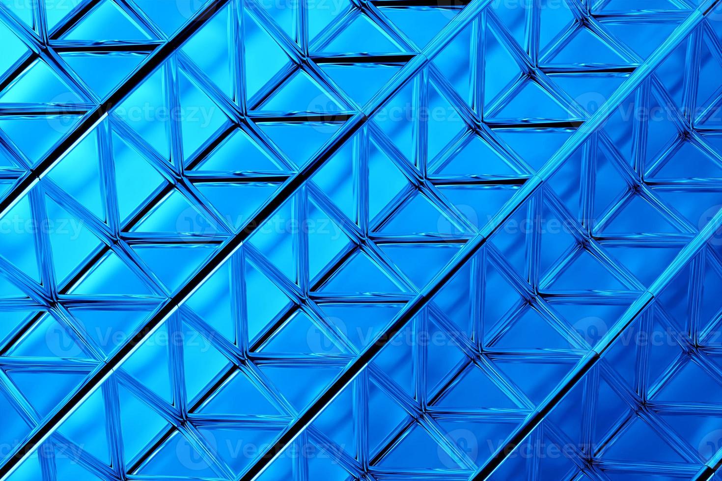 illustrazione 3d strisce blu, sfondo futuristico. foto