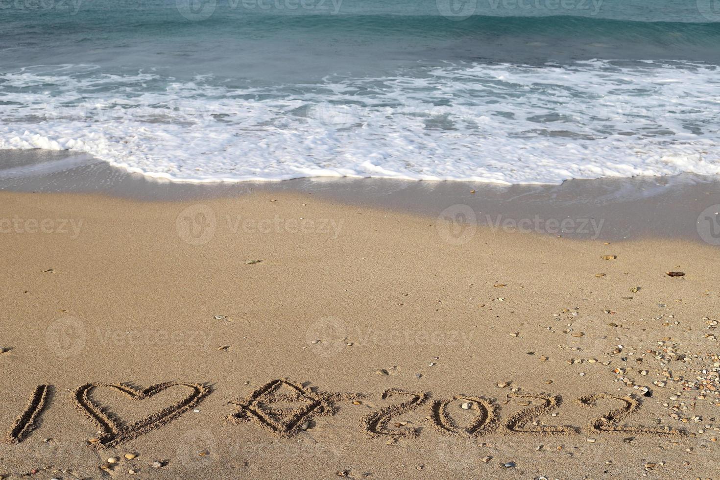 spiaggia sabbiosa sul mar mediterraneo. foto