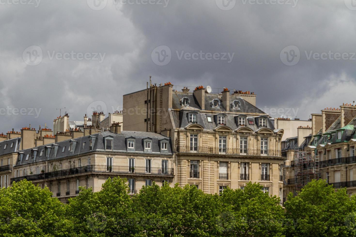 belle strade parigine vista parigi, francia europa foto