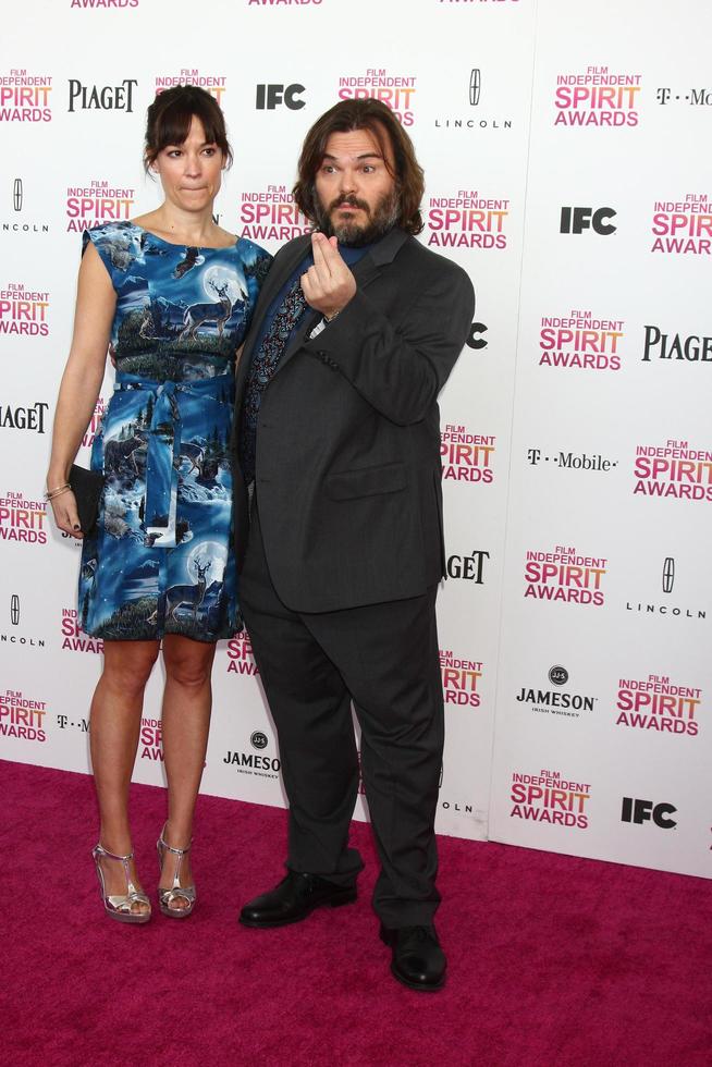 los angeles, 23 febbraio - tanya haden, jack black partecipa ai premi dello spirito indipendente del film 2013 presso la tenda sulla spiaggia il 23 febbraio 2013 a santa monica, ca foto