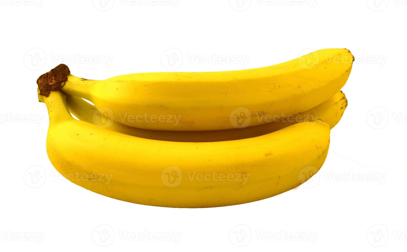 banane su uno sfondo bianco. foto