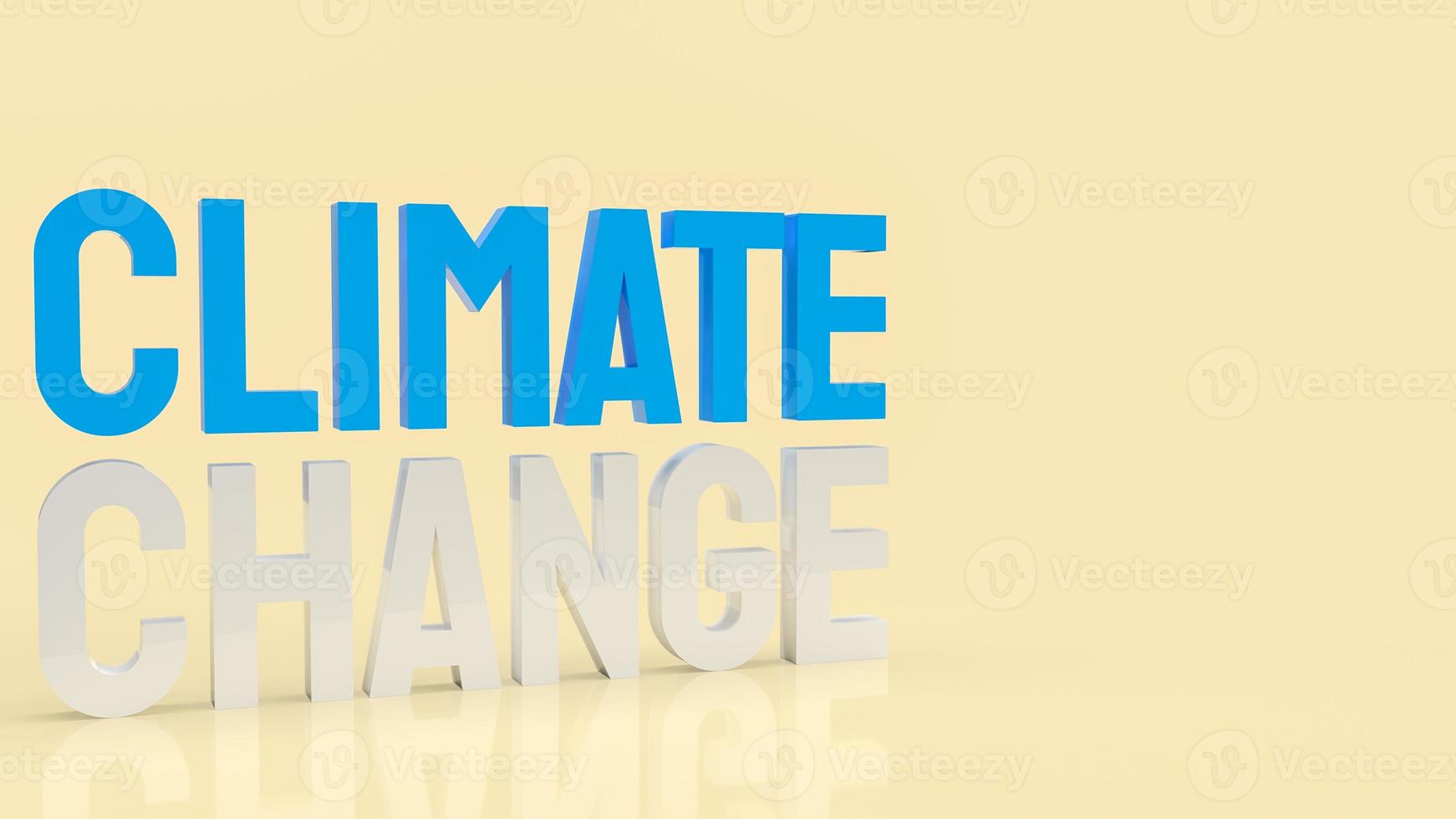 parola cambiamento climatico per il riscaldamento globale o il concetto ecologico rendering 3d foto