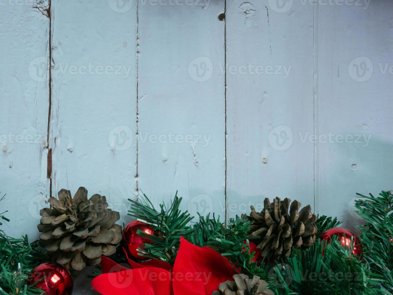 fondo di legno per il concetto di natale o di celebrazione foto