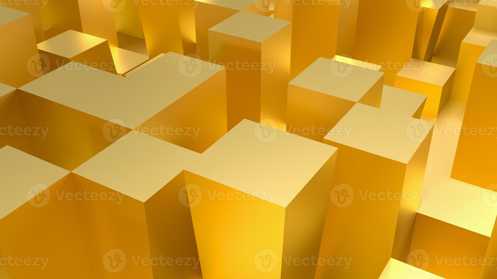 la colonna d'oro per il rendering 3d di sfondo astratto foto