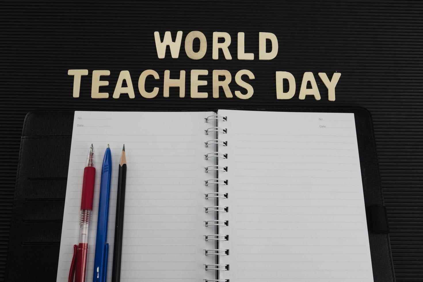 sfondo della giornata mondiale degli insegnanti - 5 ottobre concetto di celebrazione della giornata mondiale degli insegnanti dell'unesco foto