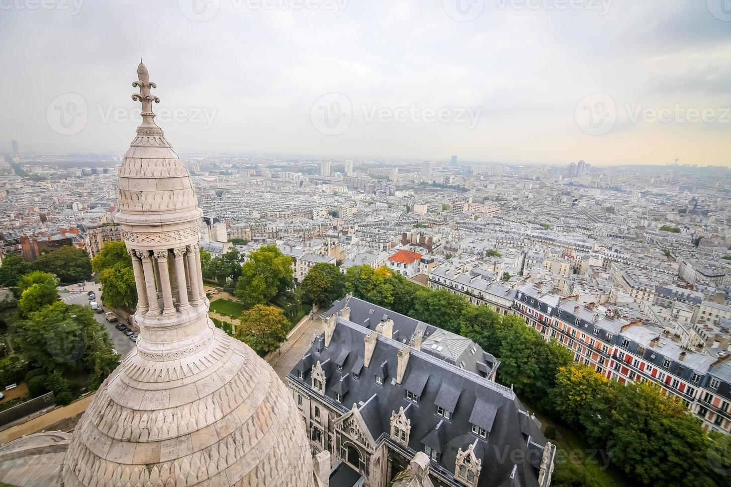 vista di parigi dalla basilica del sacre coeur foto