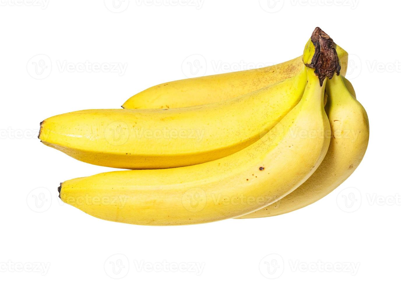 mazzo di banane gialle mature isolate su bianco foto