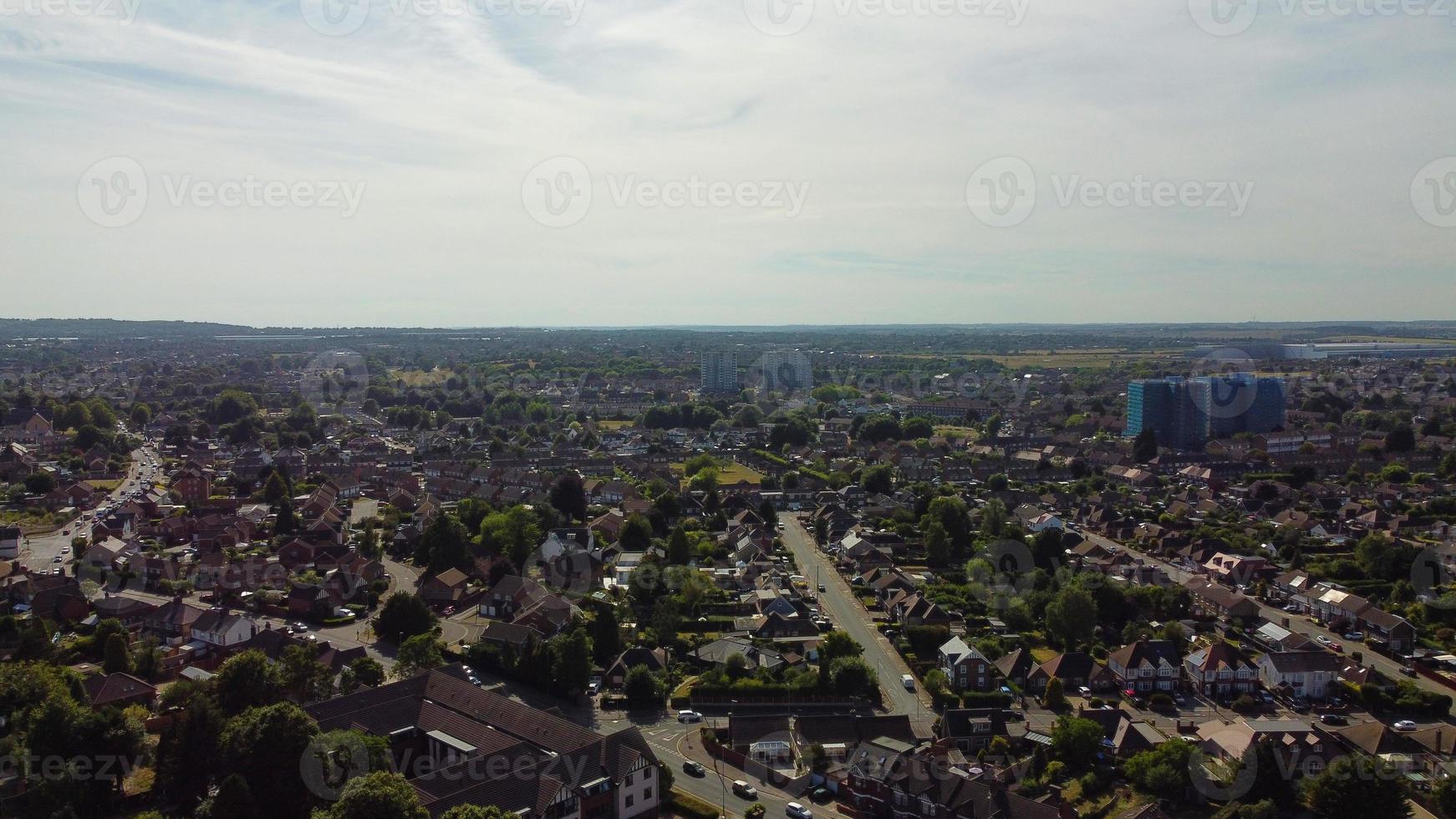 Splendida vista aerea e riprese ad alto angolo della stazione di Leagrave area di Londra Luton città dell'Inghilterra Regno Unito foto