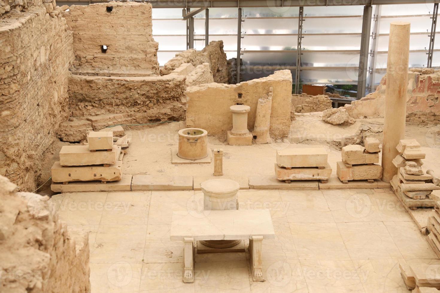 case a schiera nell'antica città di efeso foto