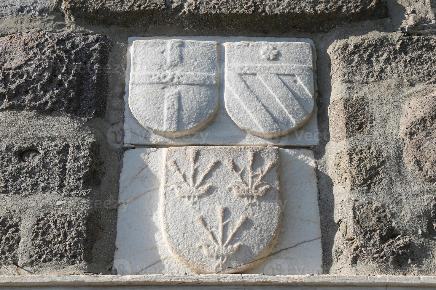 simboli del cavaliere nel castello di bodrum foto