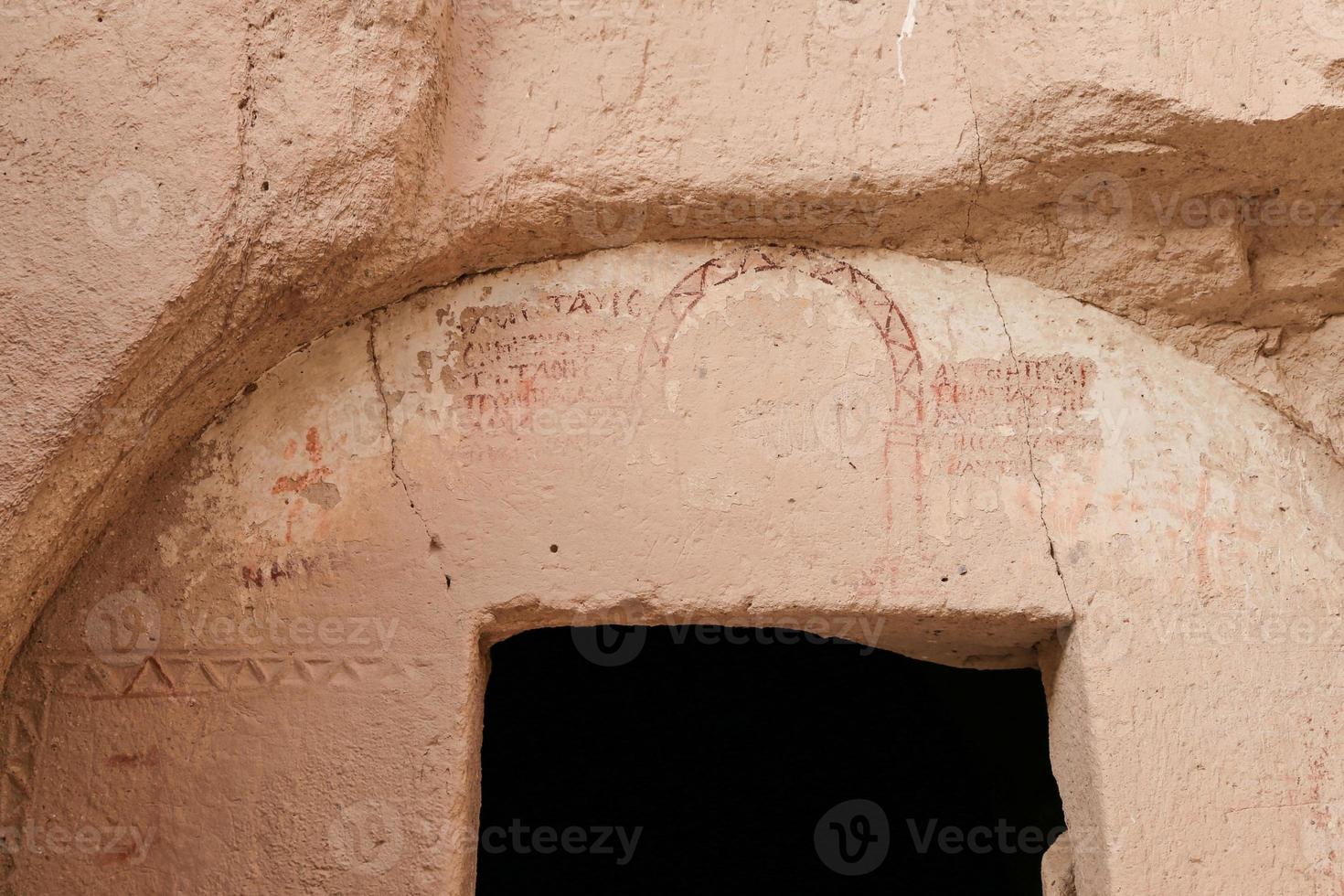 dipinto in una chiesa rupestre, valle dello zelve, cappadocia foto