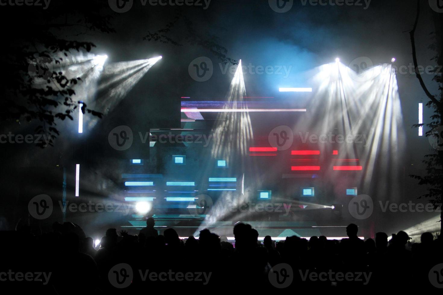 palco del concerto di notte foto