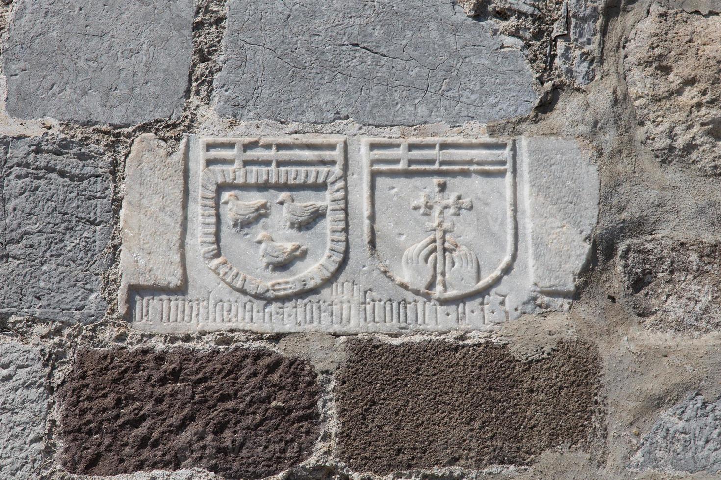 simboli del cavaliere nel castello di bodrum foto