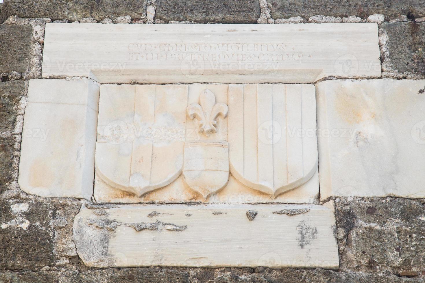 simboli del cavaliere nel castello di bodrum foto