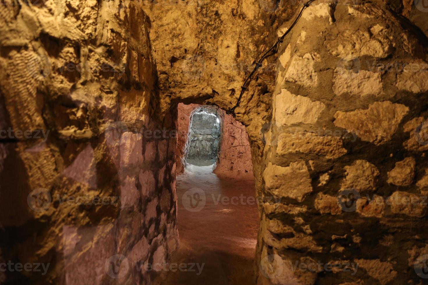 derinkuyu città sotterranea in cappadocia foto