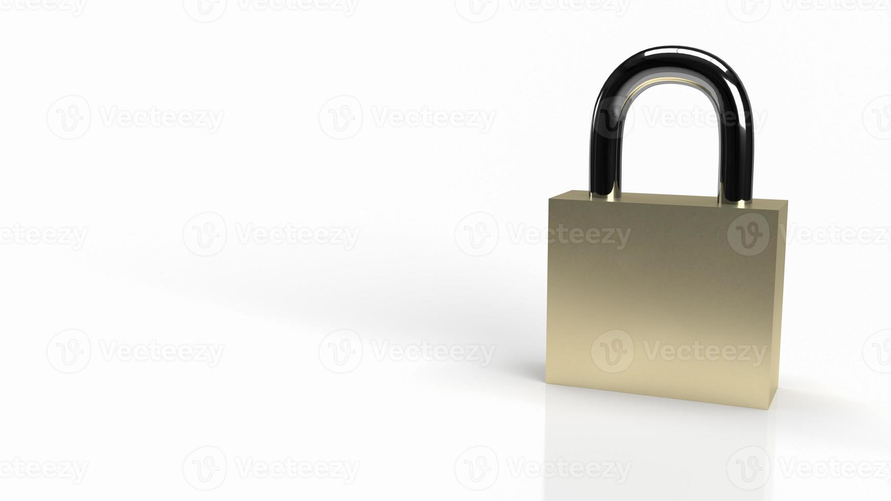 la chiave principale su sfondo bianco per il rendering 3d dei contenuti di sicurezza. foto