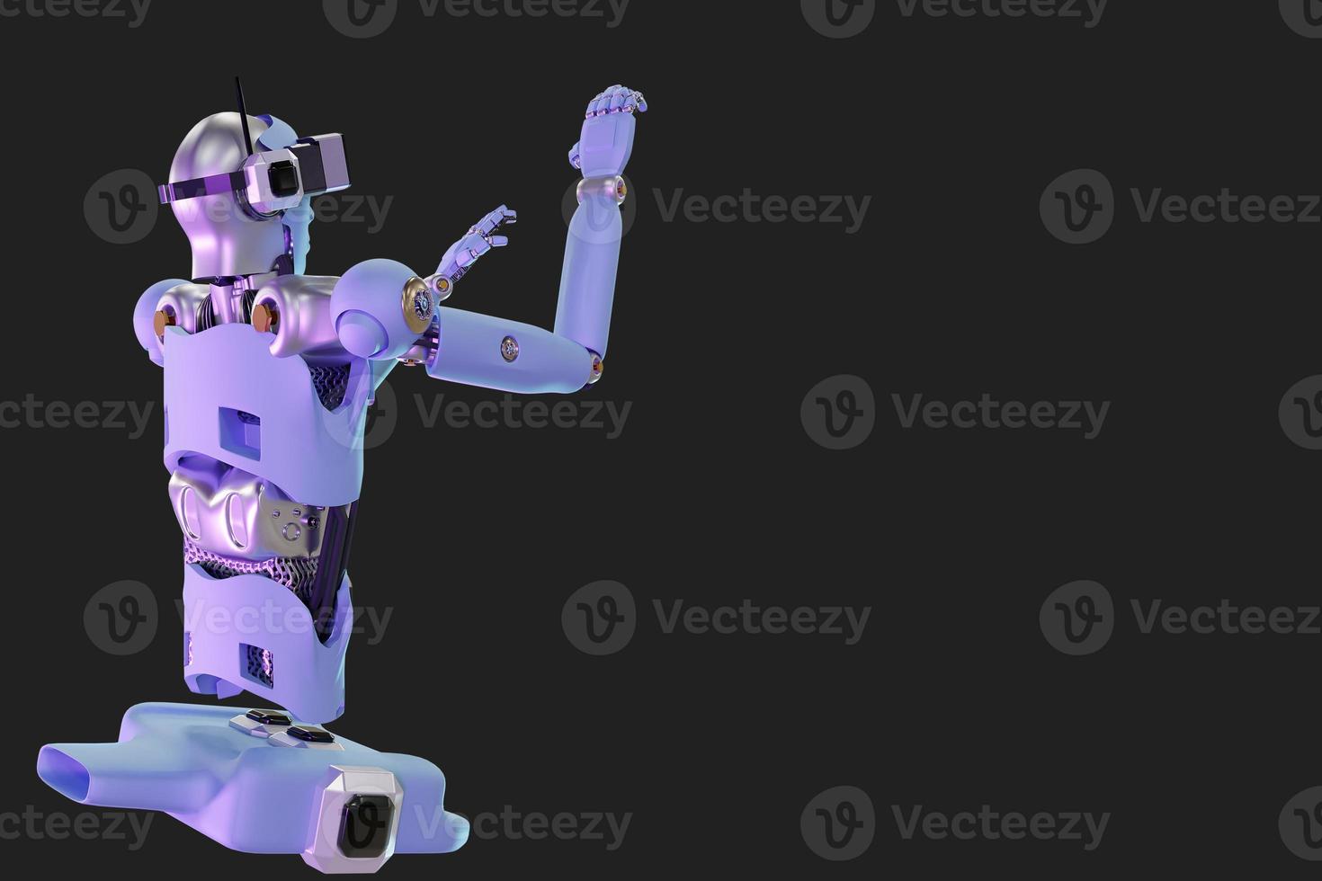 robot metaverse vr avatar realtà gioco realtà virtuale di persone blockchain tecnologia investimento, stile di vita aziendale realtà virtuale vr mondo connessione cyber avatar metaverse persone 2022 rendering 3d foto