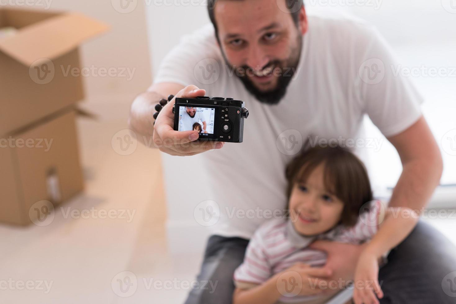 selfie padre e figlio foto