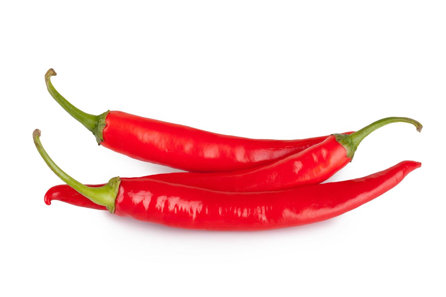 peperoncino rosso o peperoncino di Cayenna isolato su sfondo bianco foto