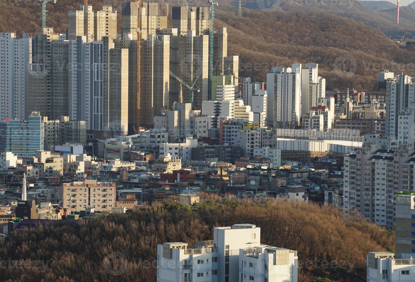 paesaggio dell'appartamento a seoul, corea foto