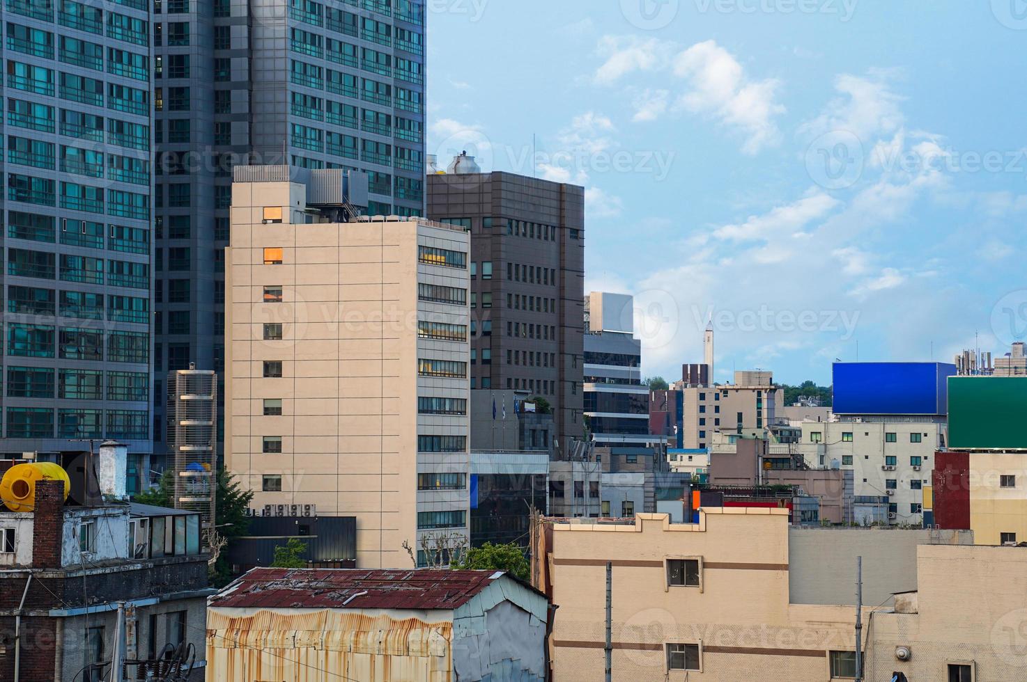 paesaggio dell'appartamento a seoul, corea foto