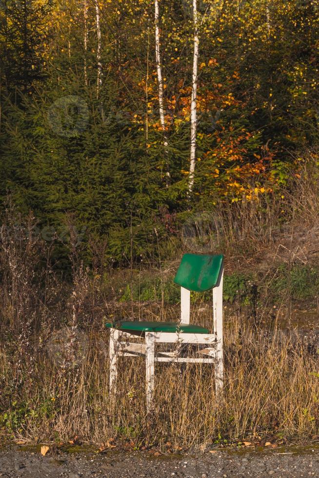 sedia singola nella natura foto