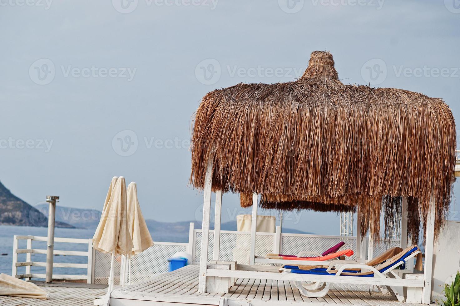 capanne. punto di riferimento popolare, famosa destinazione di bodrum, turchia. foto