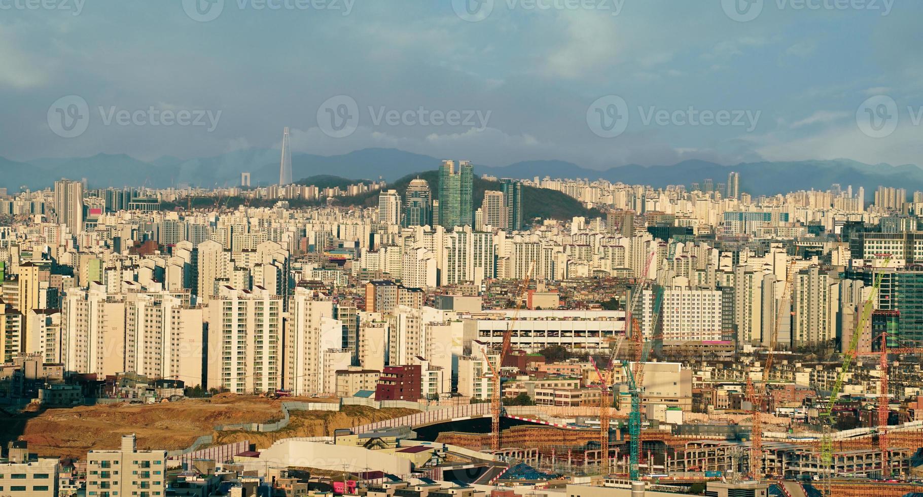 paesaggio dell'appartamento a seoul, corea foto