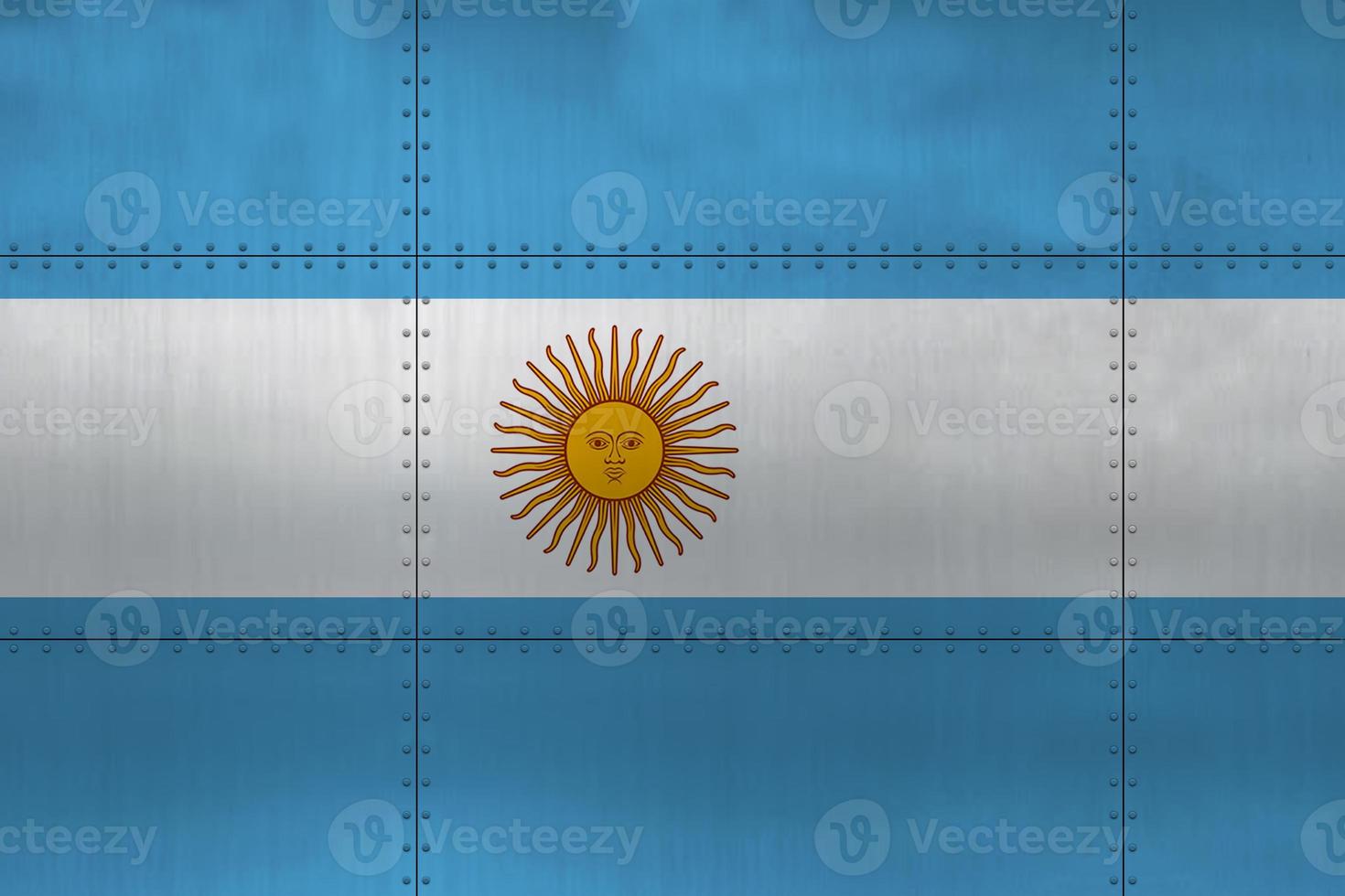 bandiera dell'argentina su metallo foto