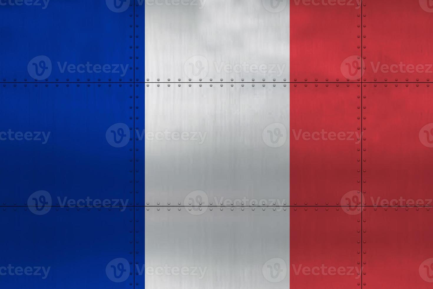 bandiera della francia su metallo foto
