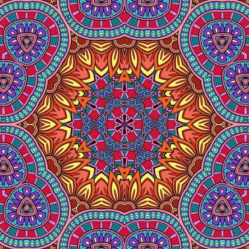 mandala colorato fiori modello boho simmetrico 640 foto